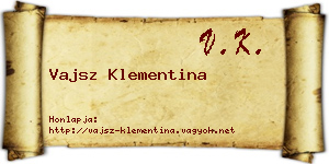 Vajsz Klementina névjegykártya